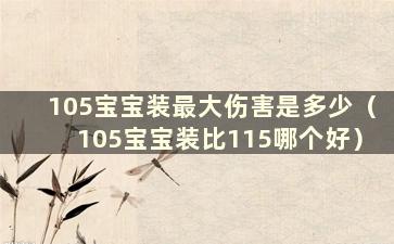 105宝宝装最大伤害是多少（105宝宝装比115哪个好）