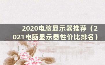 2020电脑显示器推荐（2021电脑显示器性价比排名）