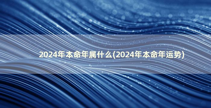 2024年本命年属什么(2024年本命年运势)