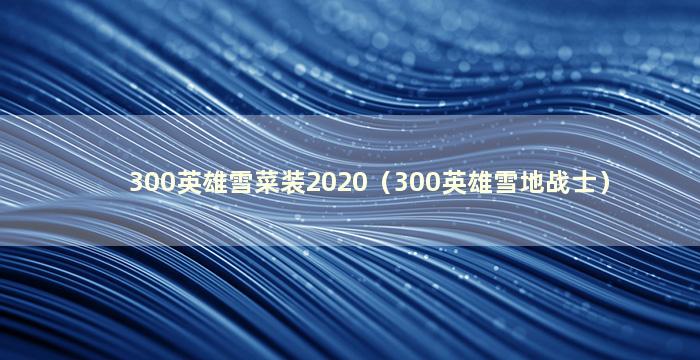 300英雄雪菜装2020（300英雄雪地战士）