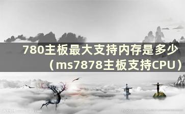 780主板最大支持内存是多少（ms7878主板支持CPU）