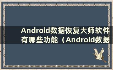 Android数据恢复大师软件有哪些功能（Android数据恢复大师是免费的）