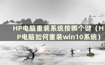 HP电脑重装系统按哪个键（HP电脑如何重装win10系统）