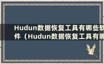 Hudun数据恢复工具有哪些软件（Hudun数据恢复工具有哪些类型）