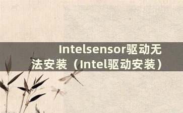 Intelsensor驱动无法安装（Intel驱动安装）