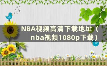 NBA视频高清下载地址（nba视频1080p下载）