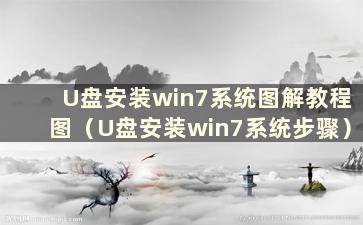 U盘安装win7系统图解教程图（U盘安装win7系统步骤）