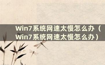 Win7系统网速太慢怎么办（Win7系统网速太慢怎么办）