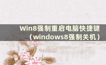 Win8强制重启电脑快捷键（windows8强制关机）