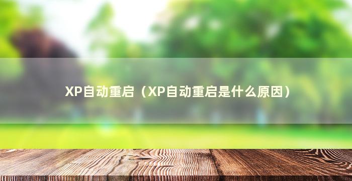 XP自动重启（XP自动重启是什么原因）