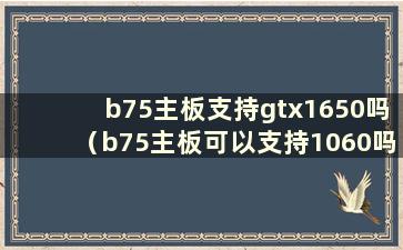 b75主板支持gtx1650吗（b75主板可以支持1060吗）