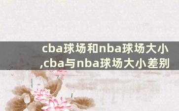 cba球场和nba球场大小,cba与nba球场大小差别