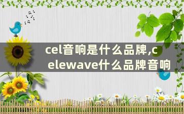 cel音响是什么品牌,celewave什么品牌音响