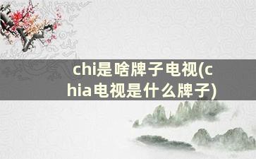 chi是啥牌子电视(chia电视是什么牌子)