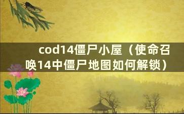 cod14僵尸小屋（使命召唤14中僵尸地图如何解锁）