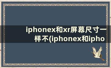 iphonex和xr屏幕尺寸一样不(iphonex和iphonexr屏幕尺寸)