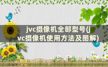 jvc摄像机全部型号(jvc摄像机使用方法及图解)