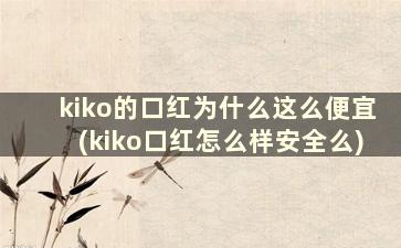 kiko的口红为什么这么便宜(kiko口红怎么样安全么)