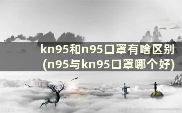 kn95和n95口罩有啥区别(n95与kn95口罩哪个好)