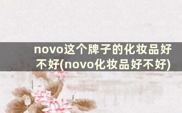 novo这个牌子的化妆品好不好(novo化妆品好不好)