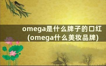 omega是什么牌子的口红(omega什么美妆品牌)