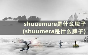 shuuemure是什么牌子(shuumera是什么牌子)