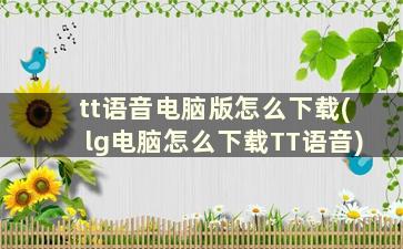 tt语音电脑版怎么下载(lg电脑怎么下载TT语音)