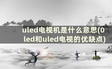 uled电视机是什么意思(0led和uled电视的优缺点)