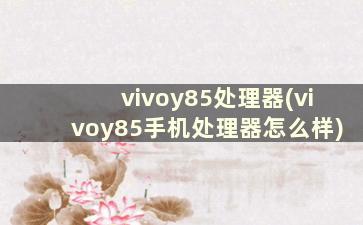 vivoy85处理器(vivoy85手机处理器怎么样)