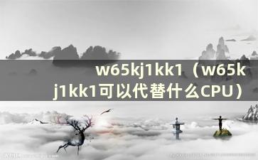 w65kj1kk1（w65kj1kk1可以代替什么CPU）