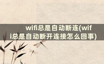 wifi总是自动断连(wifi总是自动断开连接怎么回事)