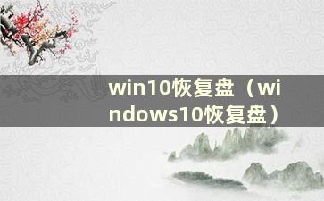 win10恢复盘（windows10恢复盘）