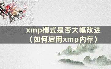 xmp模式是否大幅改进（如何启用xmp内存）