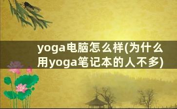 yoga电脑怎么样(为什么用yoga笔记本的人不多)