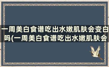 一周美白食谱吃出水嫩肌肤会变白吗(一周美白食谱吃出水嫩肌肤会反弹吗)