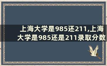 上海大学是985还211,上海大学是985还是211录取分数线