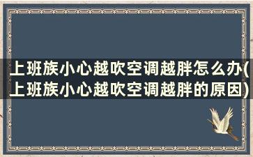 上班族小心越吹空调越胖怎么办(上班族小心越吹空调越胖的原因)