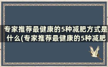 专家推荐最健康的5种减肥方式是什么(专家推荐最健康的5种减肥方式)