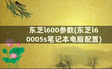 东芝l600参数(东芝l60005s笔记本电脑配置)