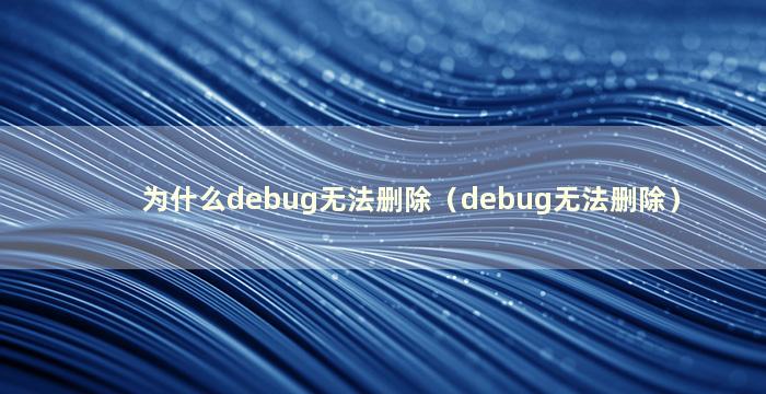 为什么debug无法删除（debug无法删除）