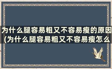 为什么腿容易粗又不容易瘦的原因(为什么腿容易粗又不容易瘦怎么回事)