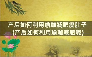 产后如何利用瑜珈减肥瘦肚子(产后如何利用瑜珈减肥呢)