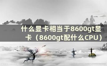 什么显卡相当于8600gt显卡（8600gt配什么CPU）