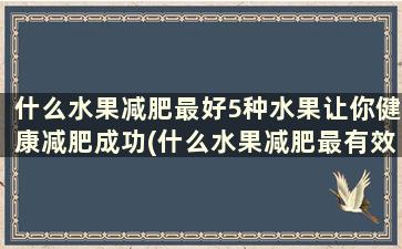 什么水果减肥最好5种水果让你健康减肥成功(什么水果减肥最有效你知道吗)