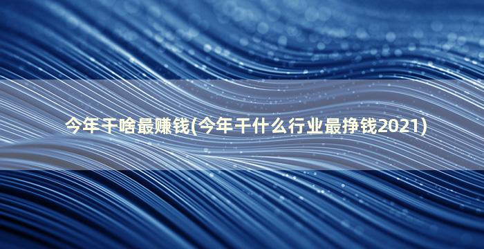 今年干啥最赚钱(今年干什么行业最挣钱2021)