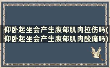 仰卧起坐会产生腹部肌肉拉伤吗(仰卧起坐会产生腹部肌肉酸痛吗)