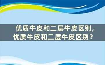 优质牛皮和二层牛皮区别,优质牛皮和二层牛皮区别？