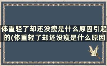 体重轻了却还没瘦是什么原因引起的(体重轻了却还没瘦是什么原因造成的)