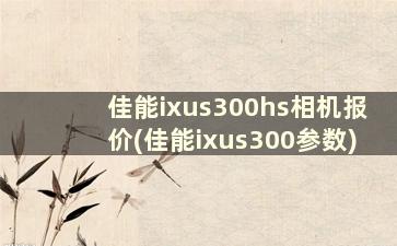 佳能ixus300hs相机报价(佳能ixus300参数)