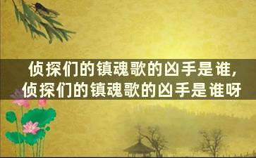 侦探们的镇魂歌的凶手是谁,侦探们的镇魂歌的凶手是谁呀